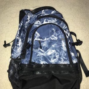 NWT PINK Blue & White Backpack